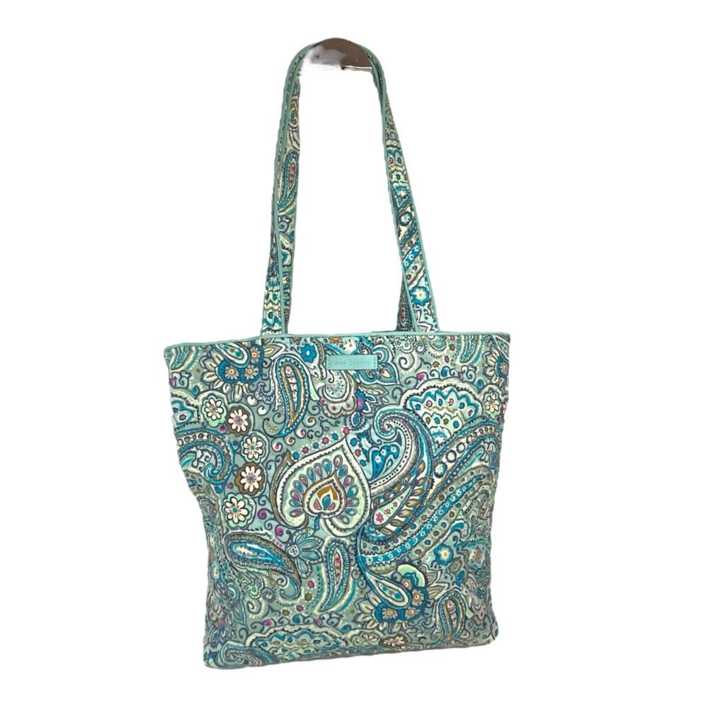 Vera Bradley Daisy Dot Paisley Purse Tote Shoulder Bag Quilted Cotton - Floral